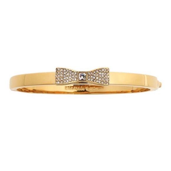 KATE SPADE • Gold Ready Set Bow Bangle Bracelet - Picture 3 of 7
